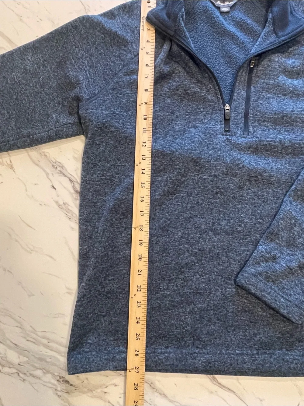 Eddie Bauer Men's Gray Half-Zip Sweater. Size L